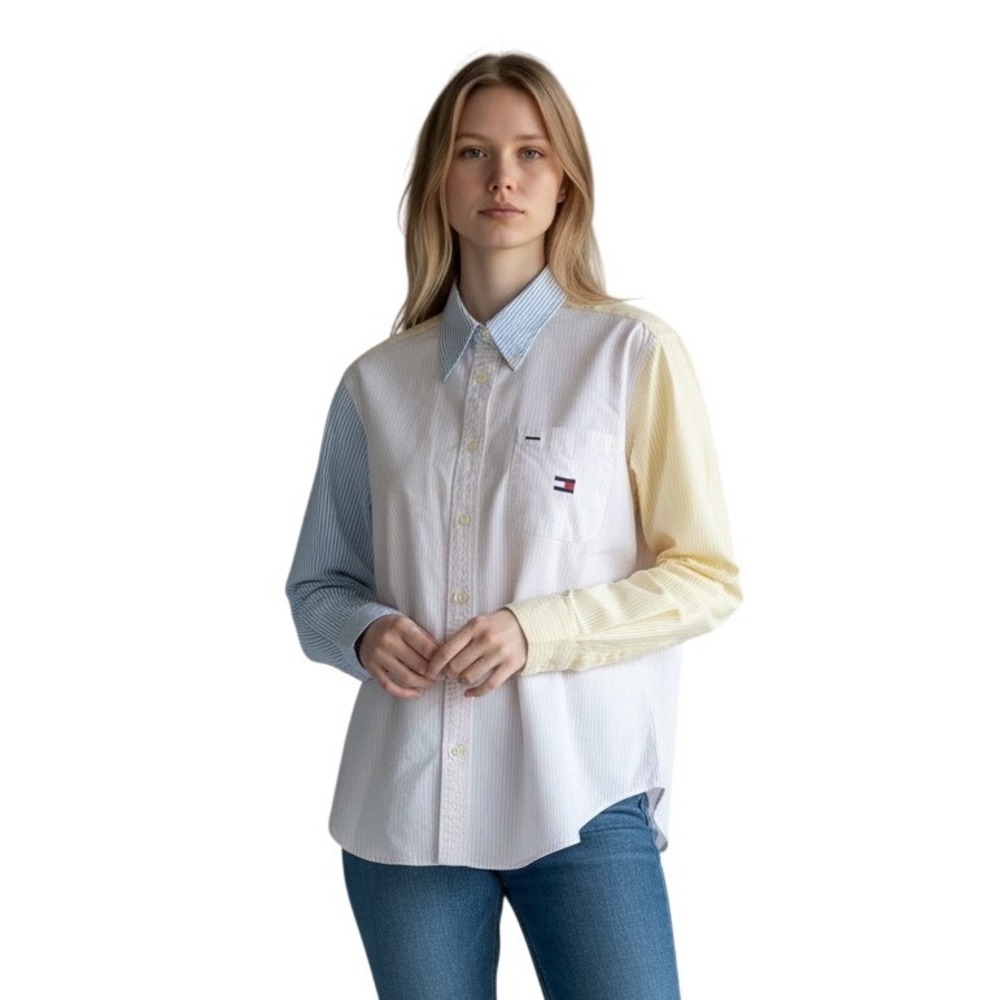 Tommy Hilfiger Vintage Colorblock Button Down Shirt